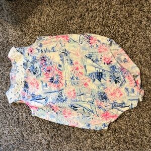 Lilly Pulitzer Pink and Blue Floral Kids One Piece